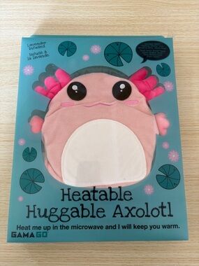 Heatable Huggable Axolotl Plush - Pink with White Belly